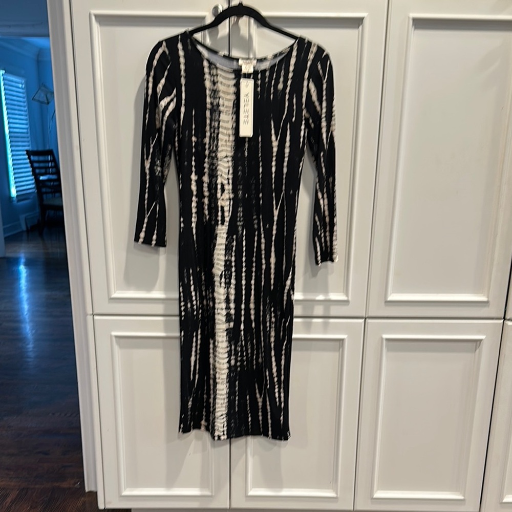 Elegant Black and White Women's Dress